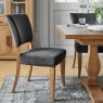 Portland Rustic Oak Gun Metal Upholstered Chair Portland Rustic Oak Gun Metal Upholstered Chair