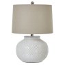 Squat White Beaded Ceramic Lamp Squat White Beaded Ceramic Lamp