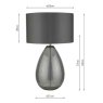 Rain Smoked Glass Table Lamp Rain Smoked Glass Table Lamp